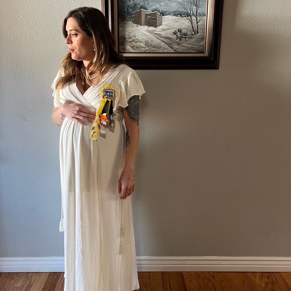 Baltic Born Cream Maxi Dress with Elegant Flow